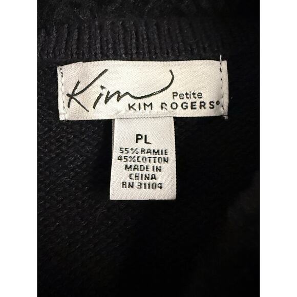 Kim Rogers Christmas Cardinal Button Down Vest with Removable Fur Collar Size PL - Picture 5 of 8